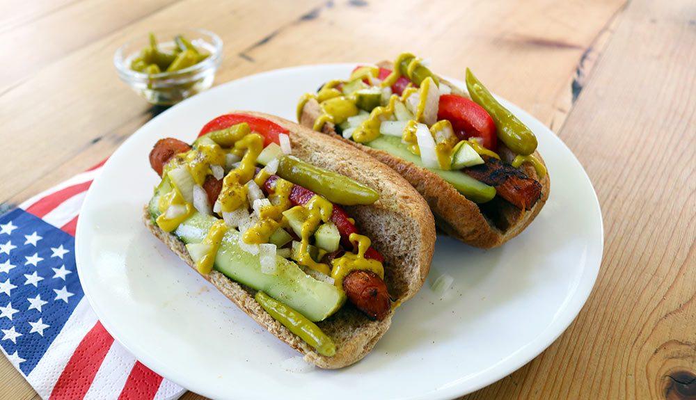 Plant Based Chicago-Style Carrot Dogs