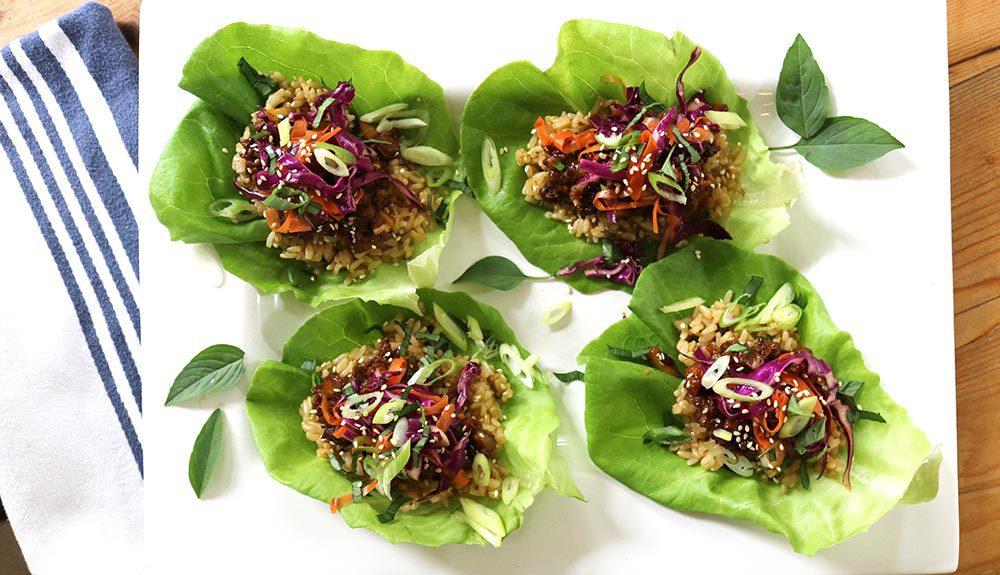 Plant Based Korean BBQ Lettuce Wraps