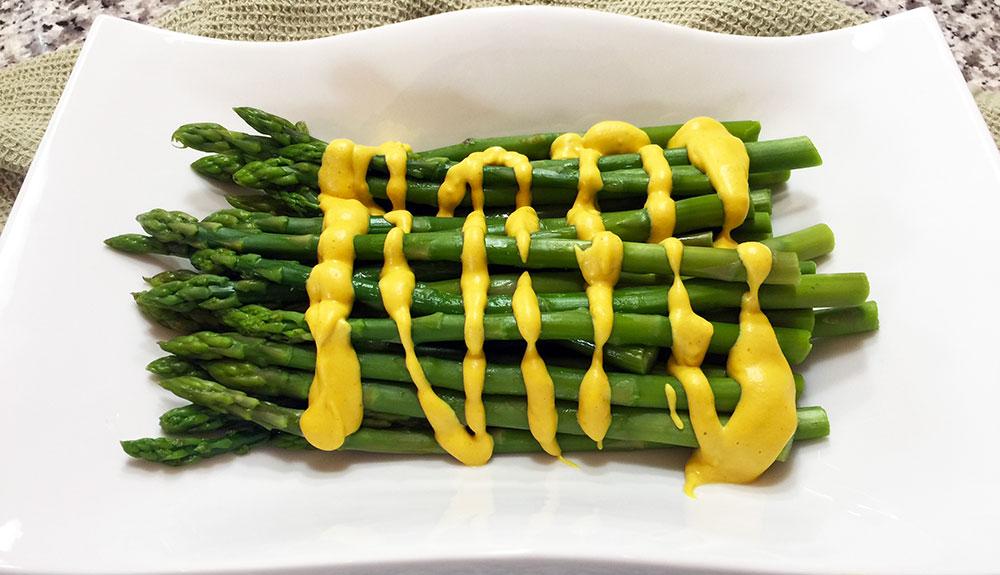 Plant Based Vegan Asparagus with Hollandaise