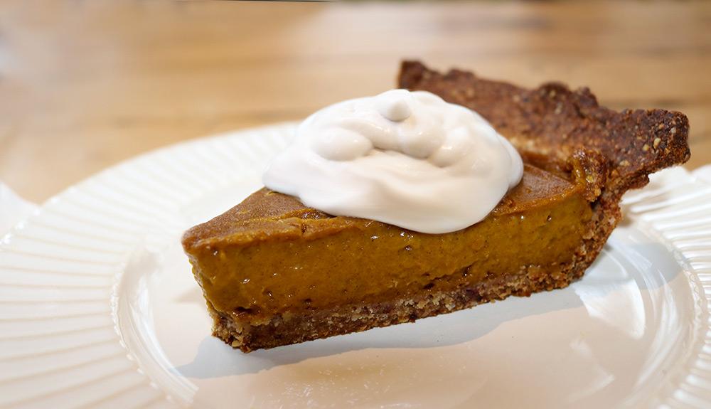 Plant Based Pumpkin Pie with Creamy Whipped Topping