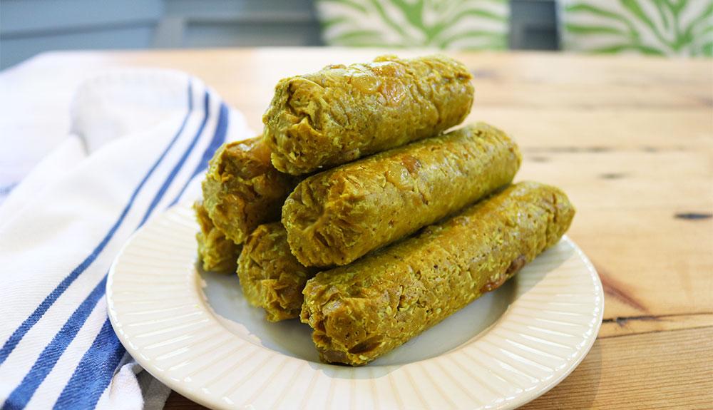 Plant Based Curried Sausages with Coconut